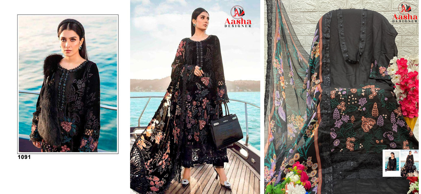 1091 Aasha Designer Pakistani Salwar Suits