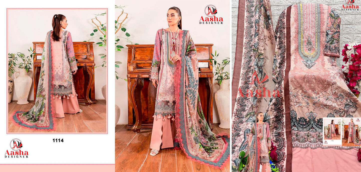 1114 Aasha Designer Pakistani Salwar Suits