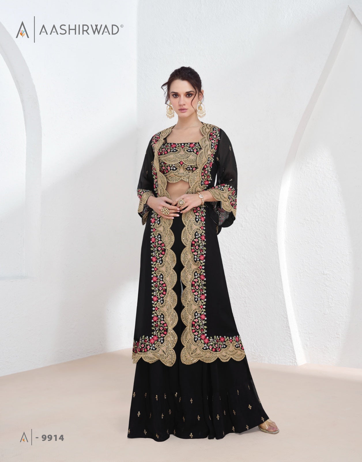 9914 Aarzoo Aashirwad Creation Indowestern Pair