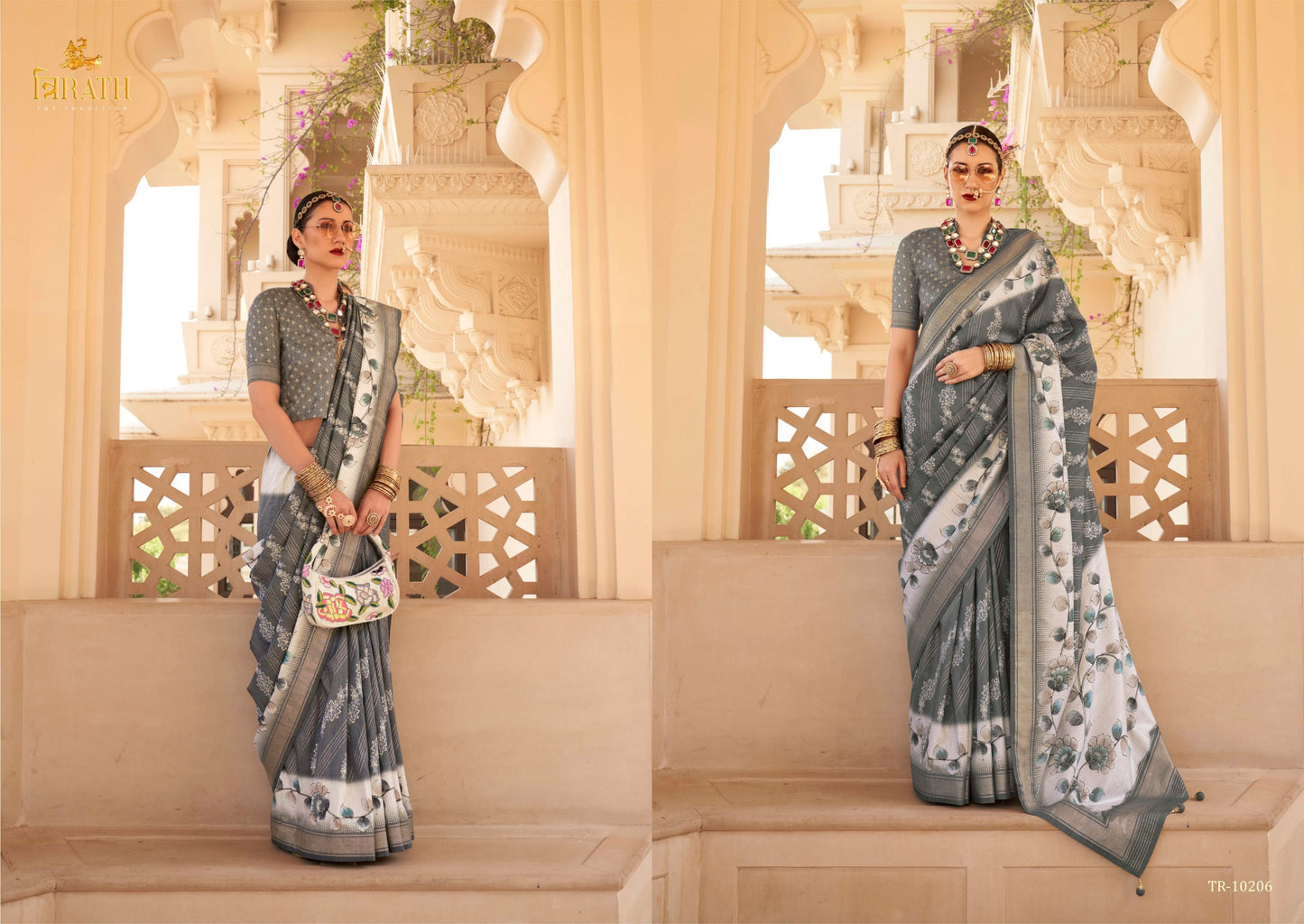 10206 Vrundavan Trirath Sarees