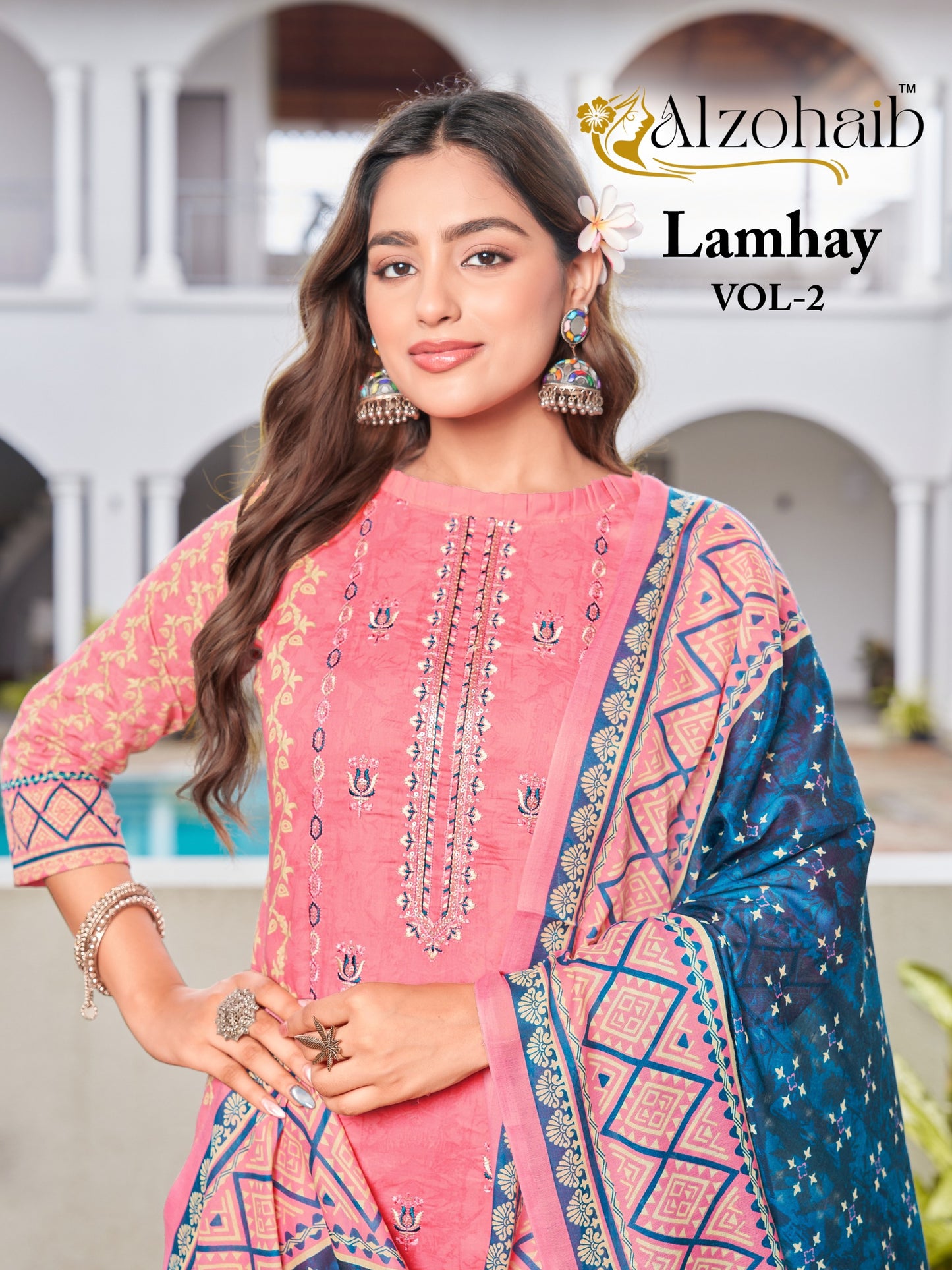 1319A Lamhay Vol 2 Al Zohaib Pure Cotton Pakistani Salwar Suits