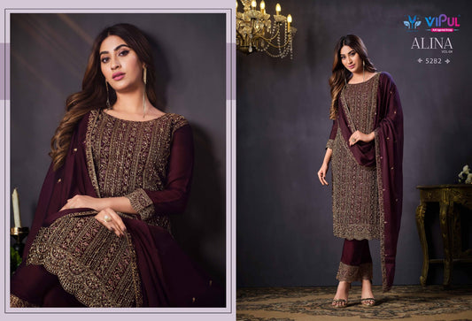 5282 Alina Vol 4 Vipul Unstitched Suits