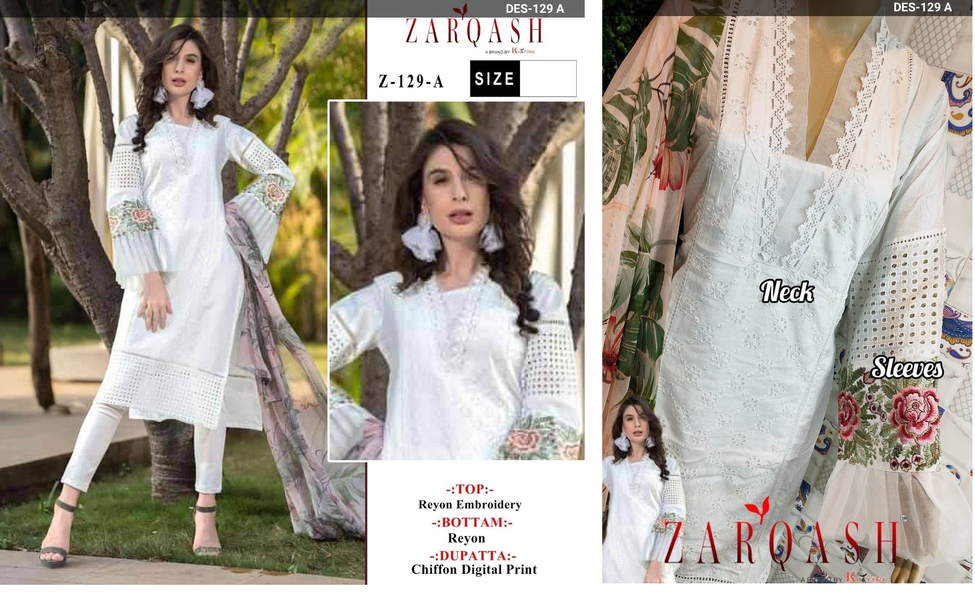 Z-129 Zarqash Pakistani Readymade Suits