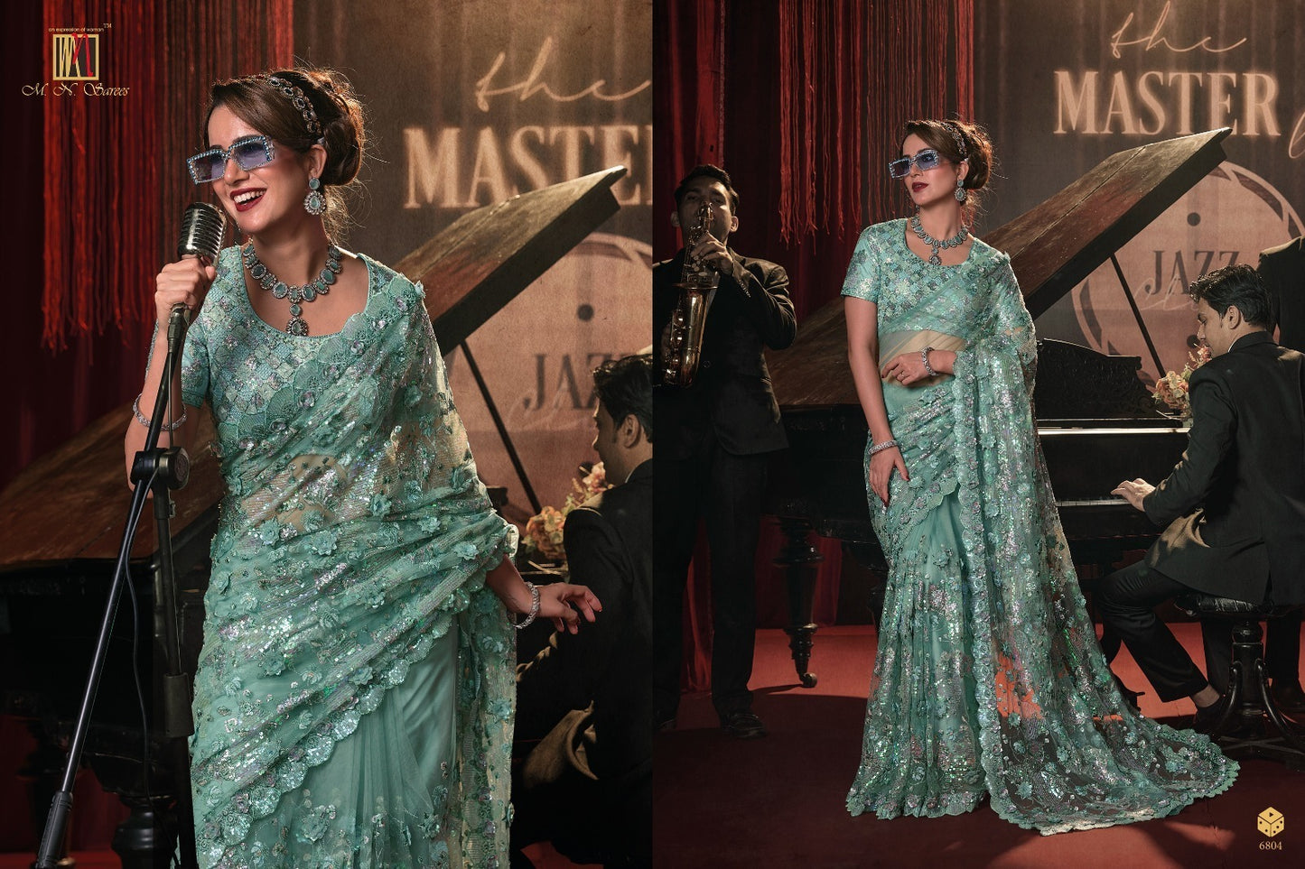 6804 Swarovski Vol 7 Mn Sarees