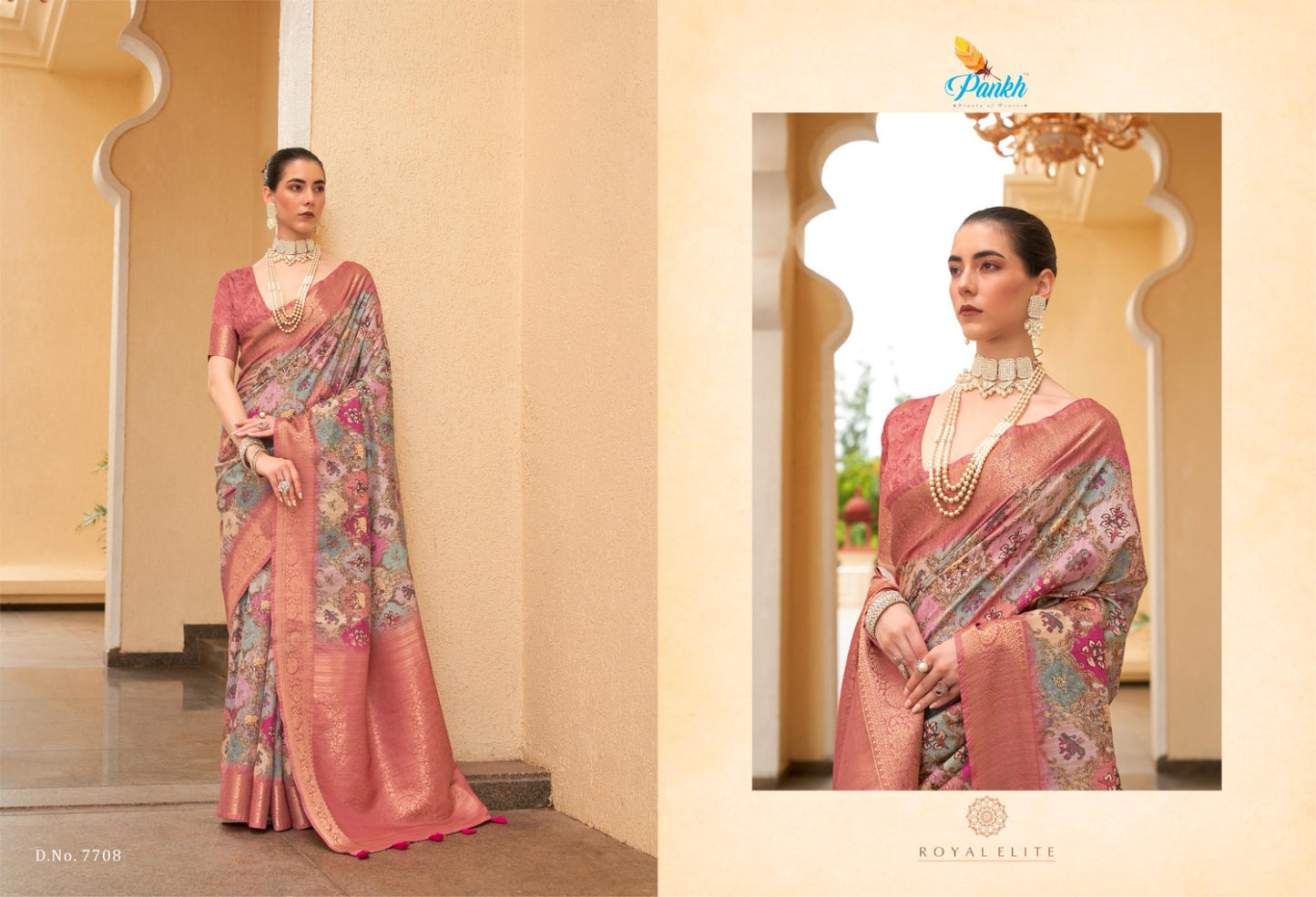 7708 Anshika Pankh Sarees