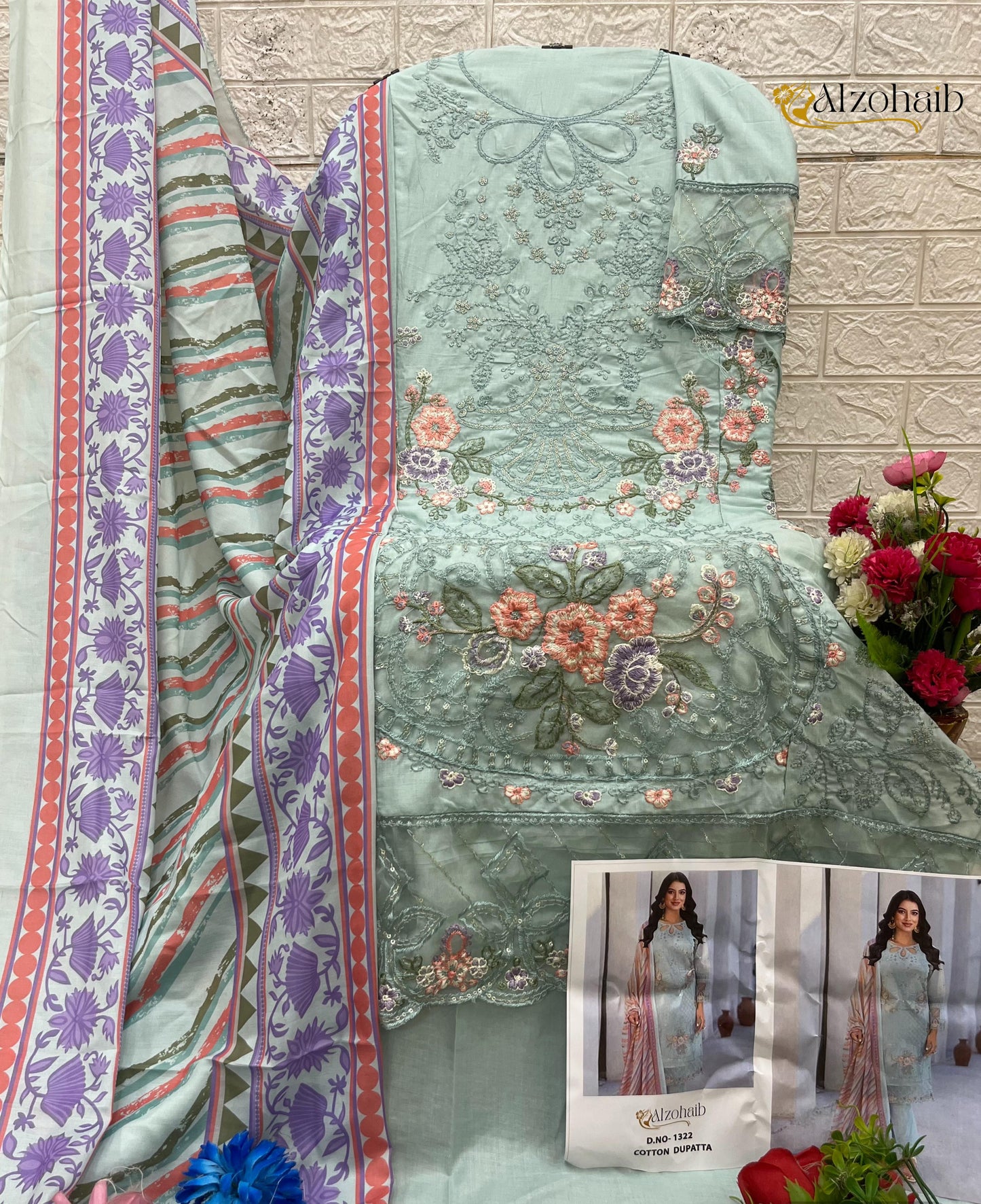1322 Yasmin Al Zohaib Cotton Pakistani Salwar Suits