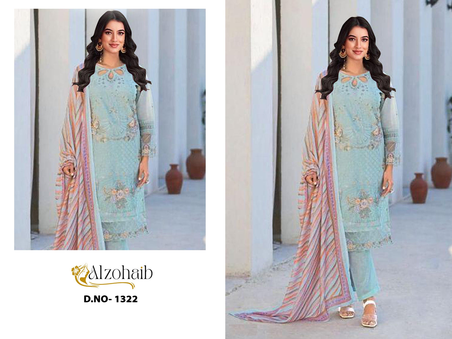 1322 Yasmin Al Zohaib Cotton Pakistani Salwar Suits