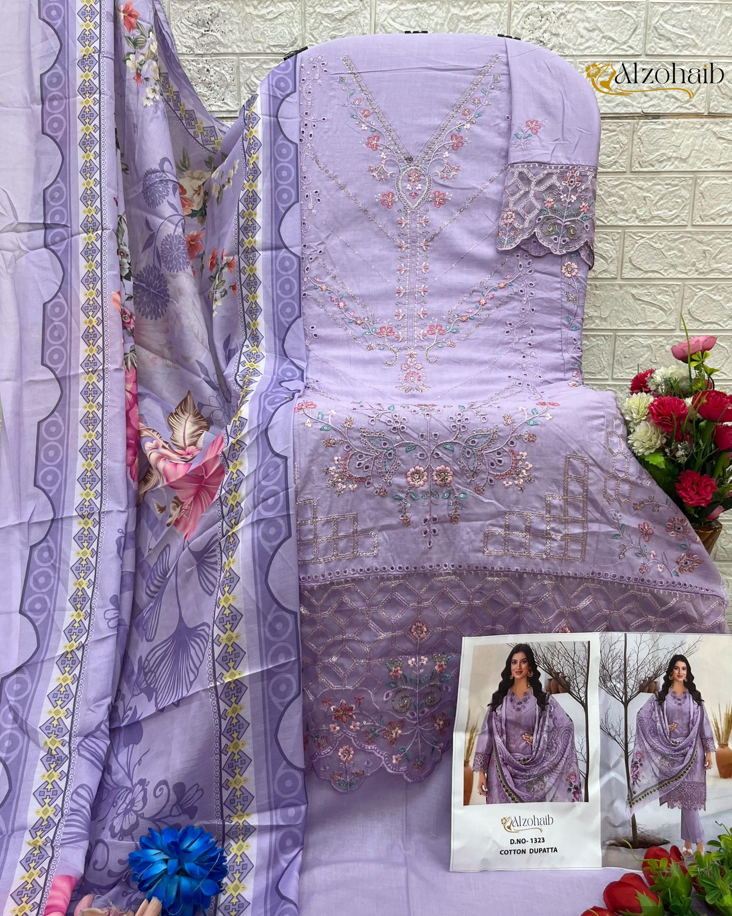 1323 Yasmin Al Zohaib Cotton Pakistani Salwar Suits