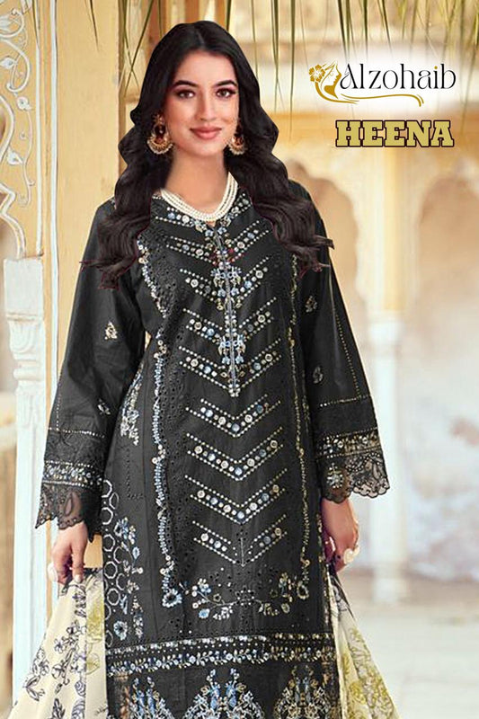 1327 Heena Al Zohaib Cotton Pakistani Salwar Suits