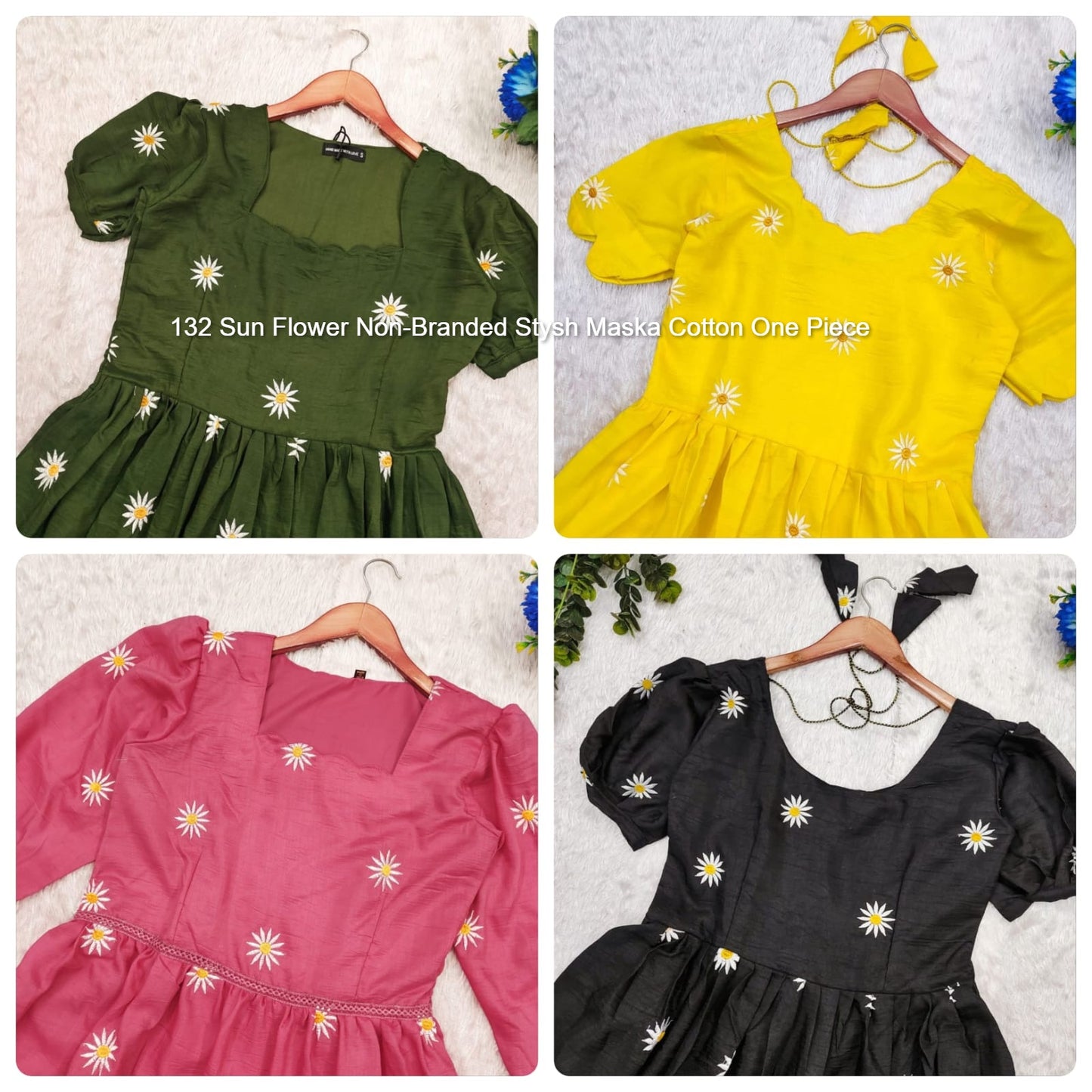132 Sun Flower Non-Branded Stysh Maska Cotton One Piece