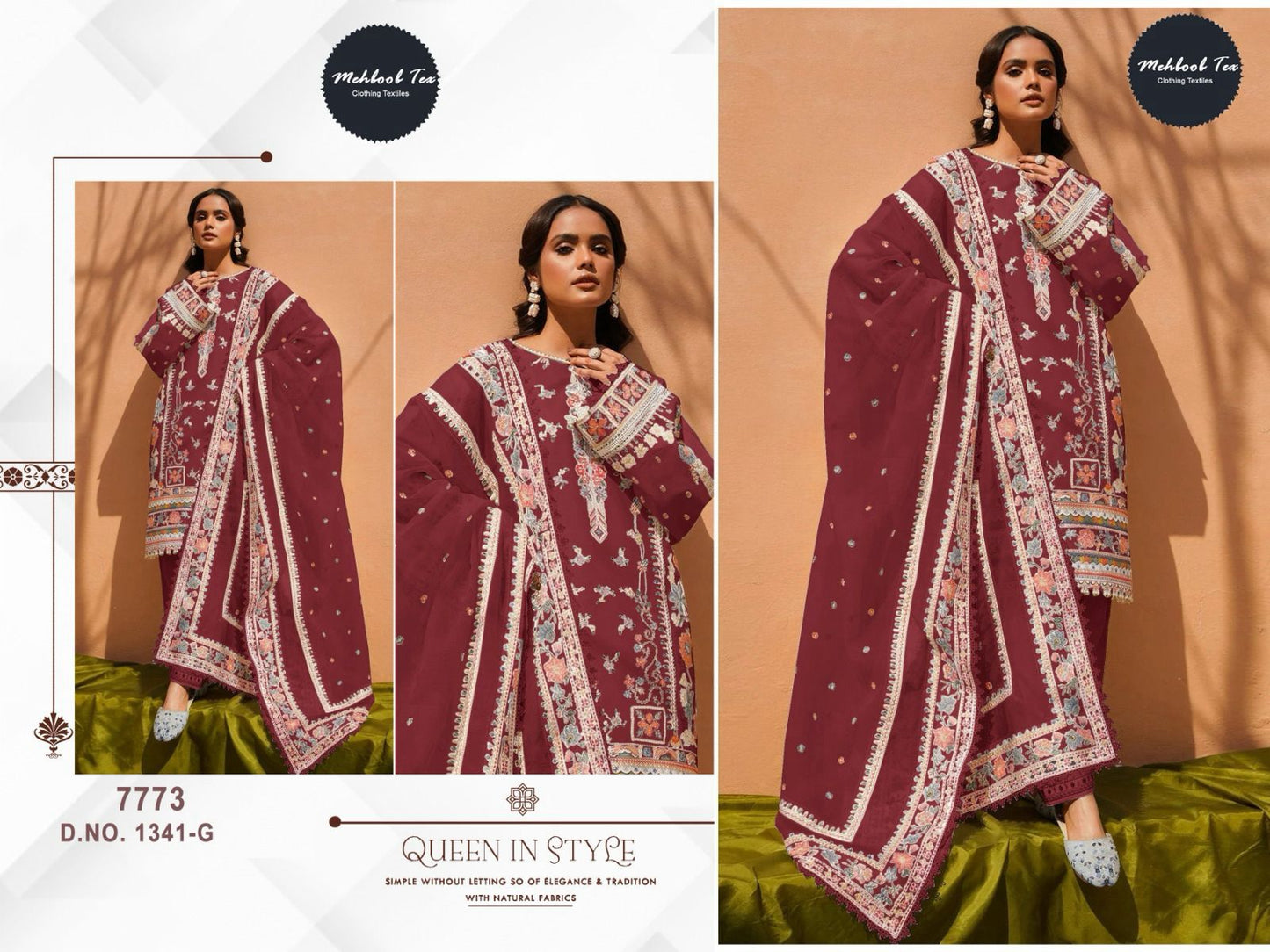 1341-G Mehboob Tex Cotton Pakistani Salwar Suits