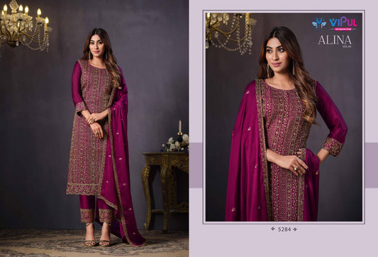 5284 Alina Vol 4 Vipul Unstitched Suits