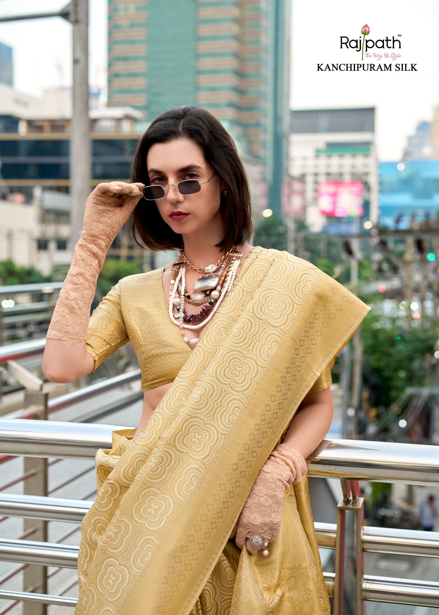 134 Butterscotch Rajpath Silk Sarees