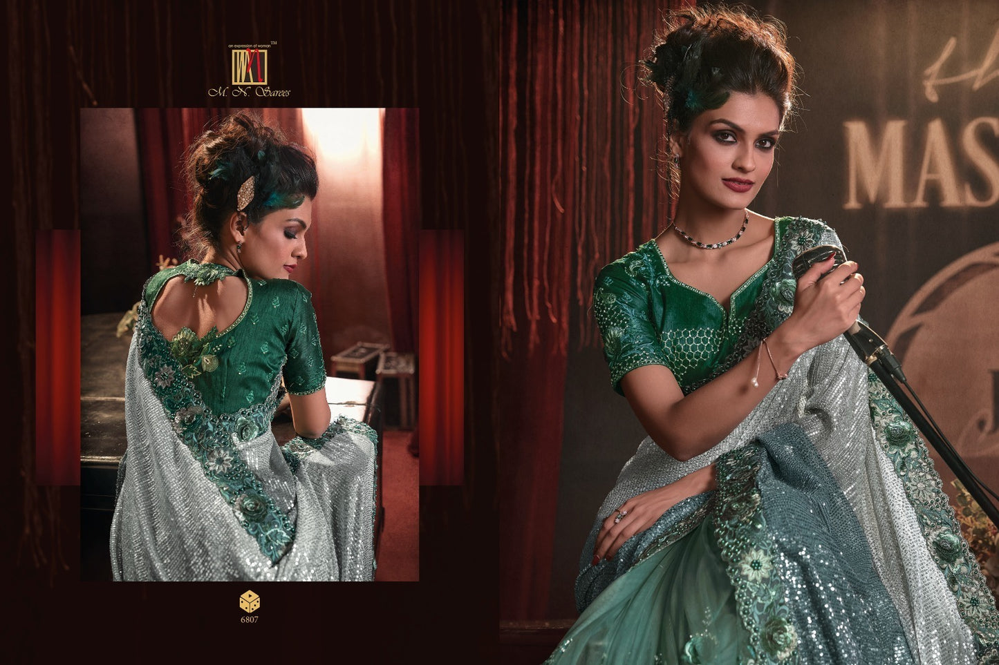6807 Swarovski Vol 7 Mn Sarees