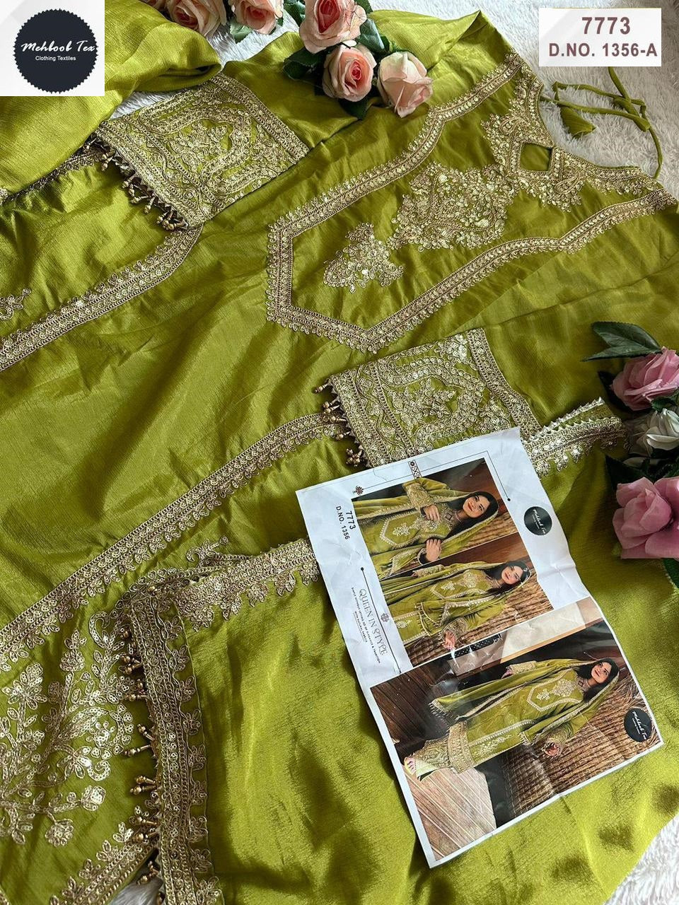 1356A Mehboob Tex Chinon Pakistani Salwar Suits