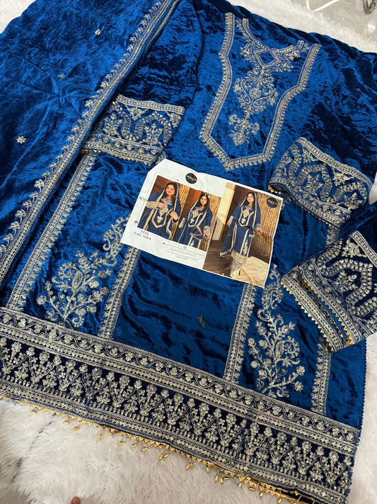 1356E Mehboob Tex Sequence Work Velvet Suits