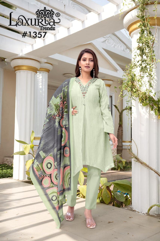 1357 Pista Laxuria Trendz Tunic Pakistani Readymade Suits