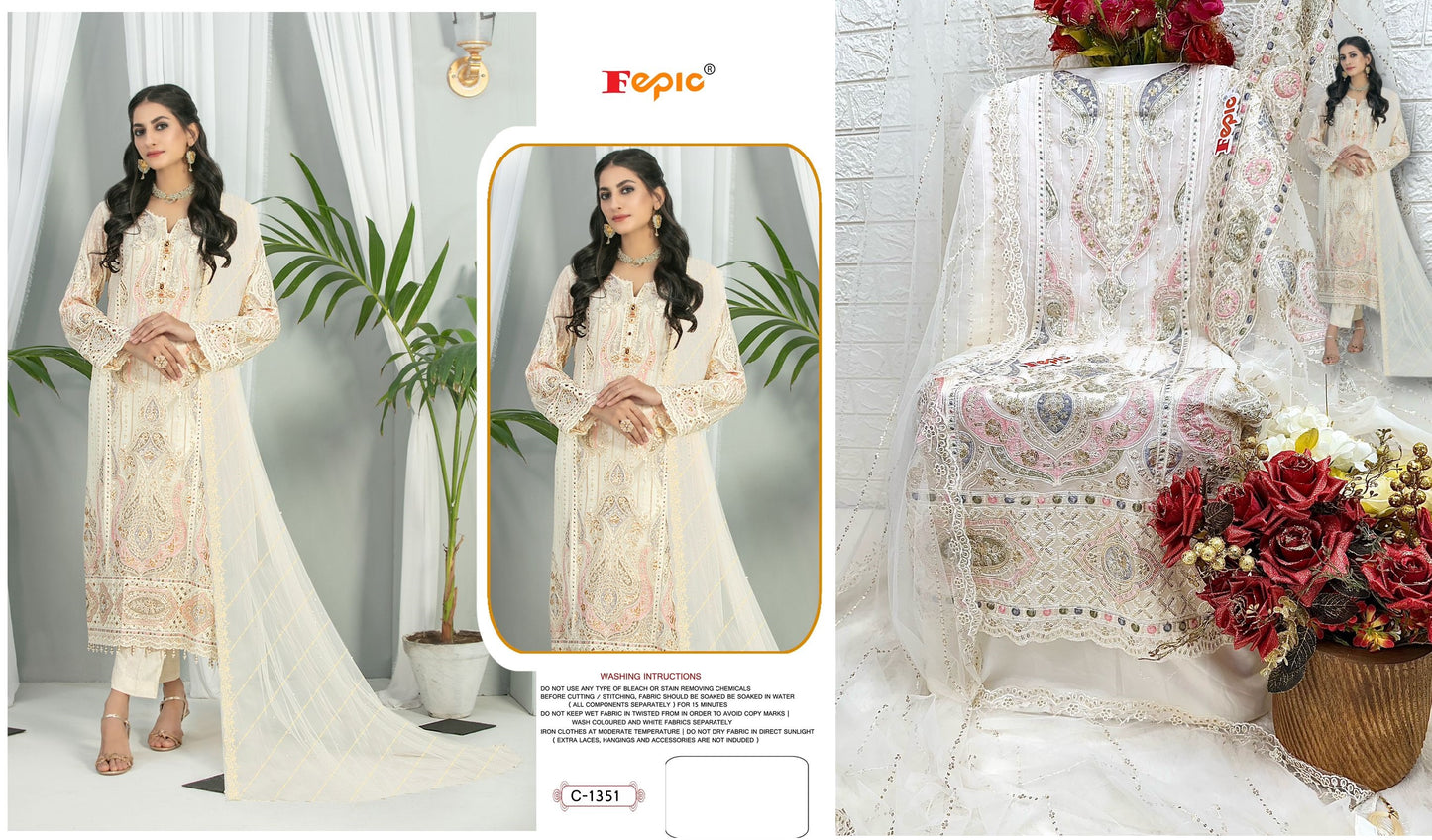 C-1351 Rosemeen Fepic Pakistani Salwar Suits