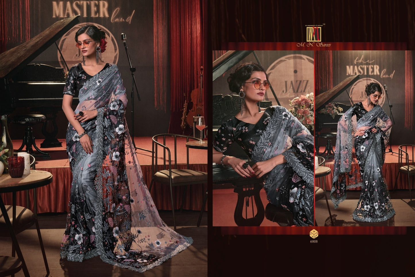 6808 Swarovski Vol 7 Mn Sarees