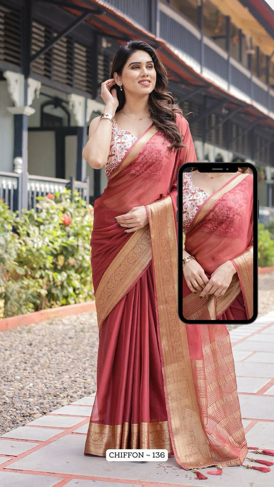 136 Almaari Chiffon Sarees