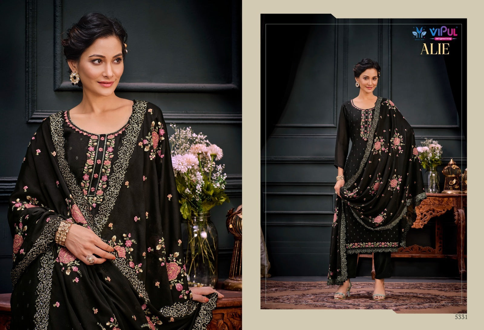 5331 Alie Vipul Unstitched Suits