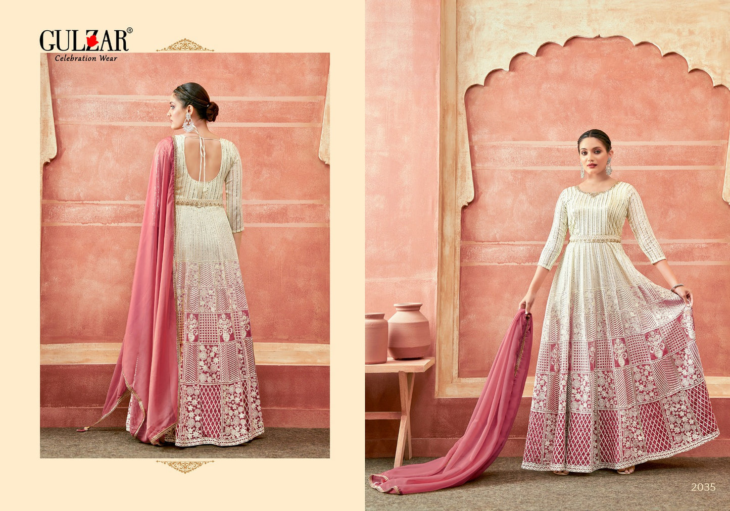 2035 Falguni Gulzar Gown Dupatta Set
