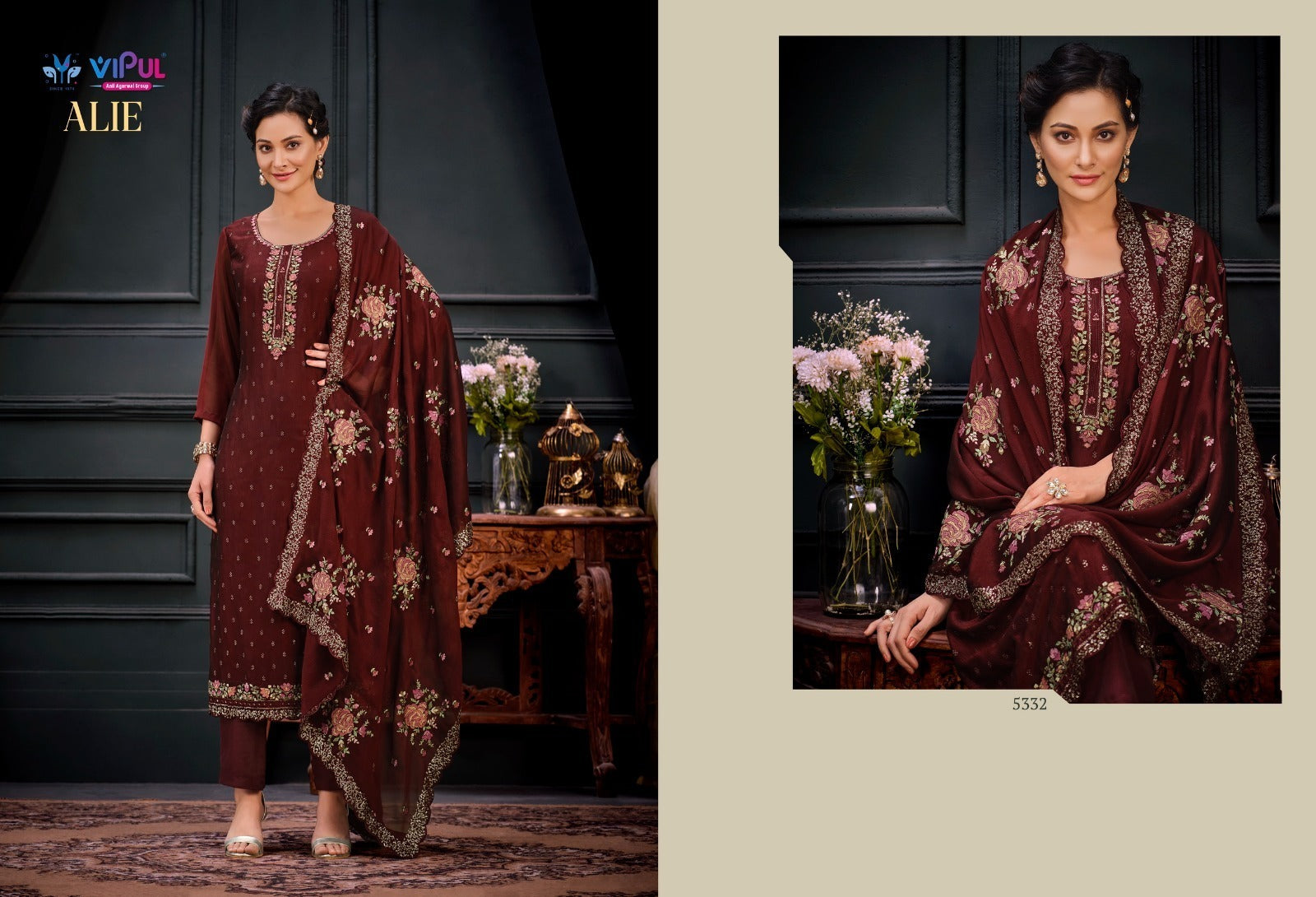 5332 Alie Vipul Unstitched Suits