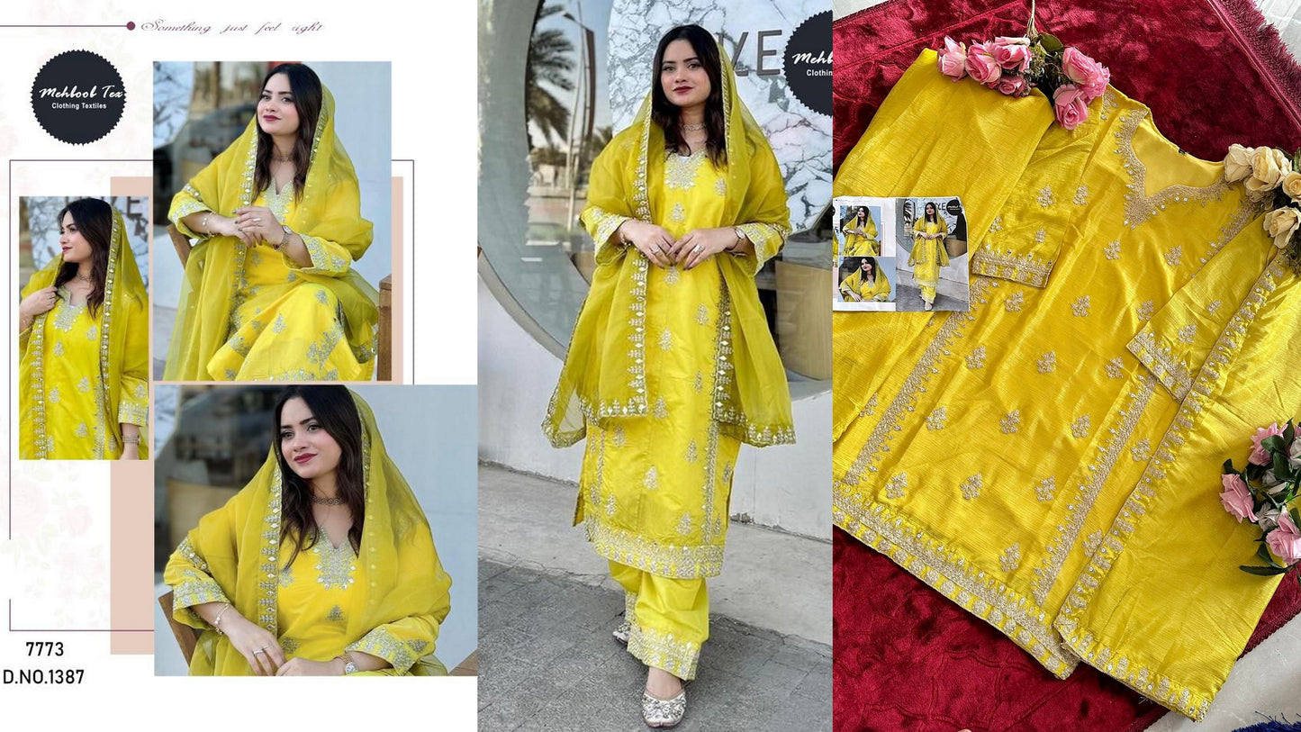 1387 Mehboob Tex Heavy Cotton Pakistani Readymade Suits