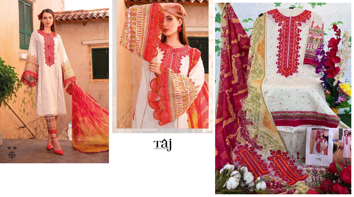 143 Taj Creations Pakistani Salwar Suits