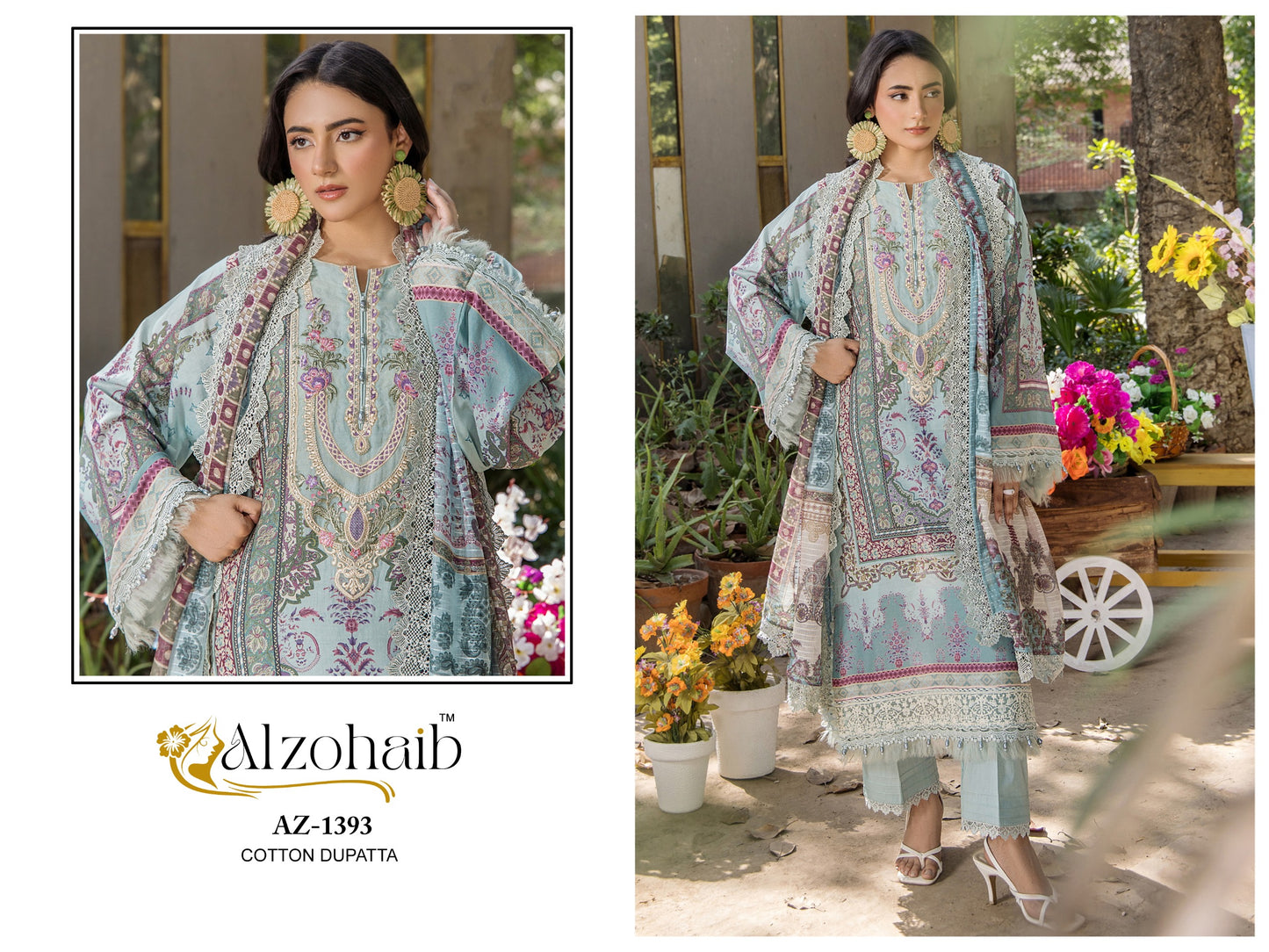 1393 Aamina Vol 2 Al Zohaib Pure Cotton Pakistani Salwar Suits