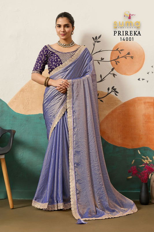 14001 Prireka Suma Designer Nc Moss Sarees