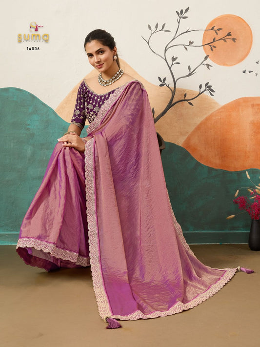 14006 Prireka Suma Designer Nc Moss Sarees