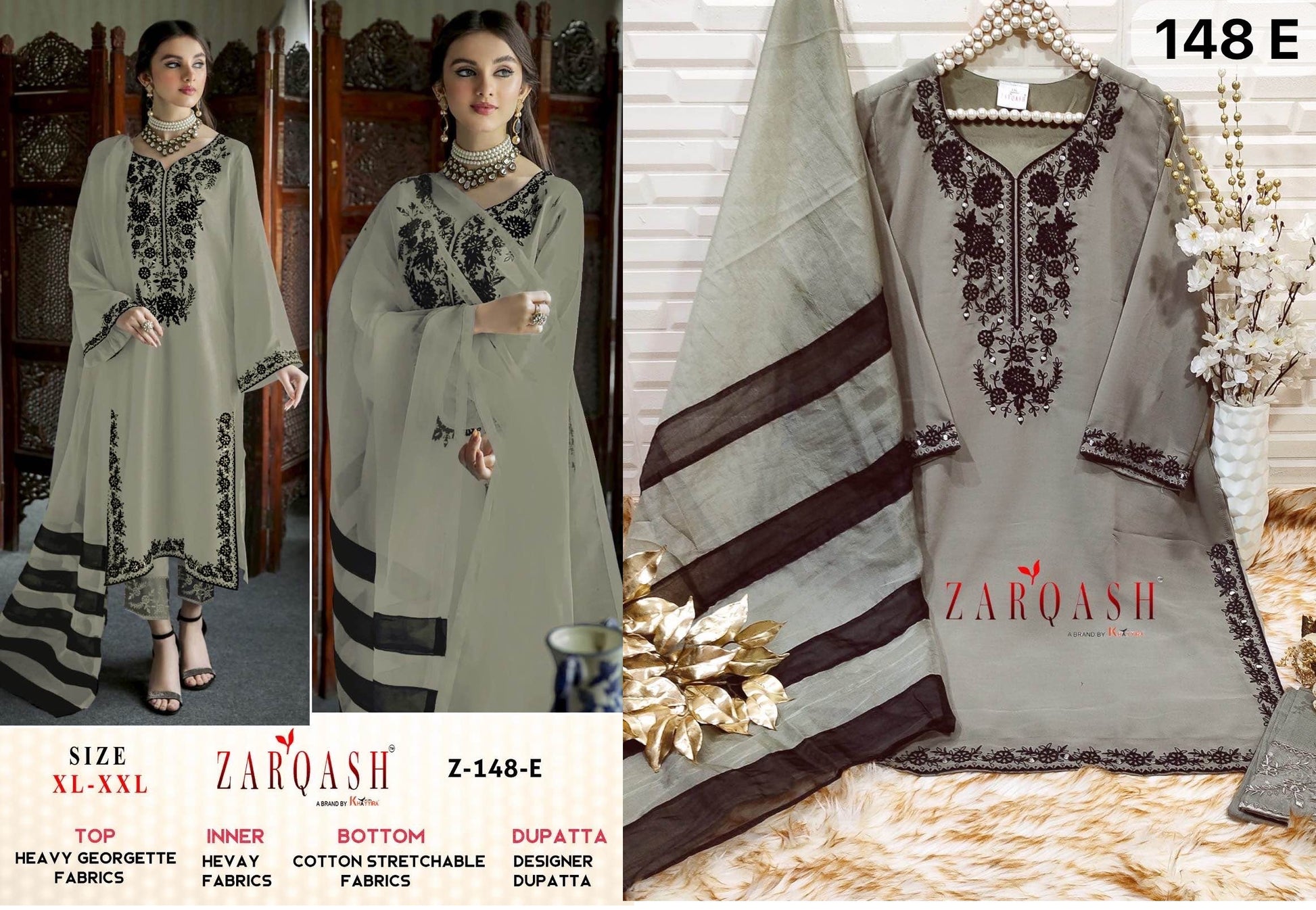 Z-148-E Zarqash Pakistani Readymade Suits
