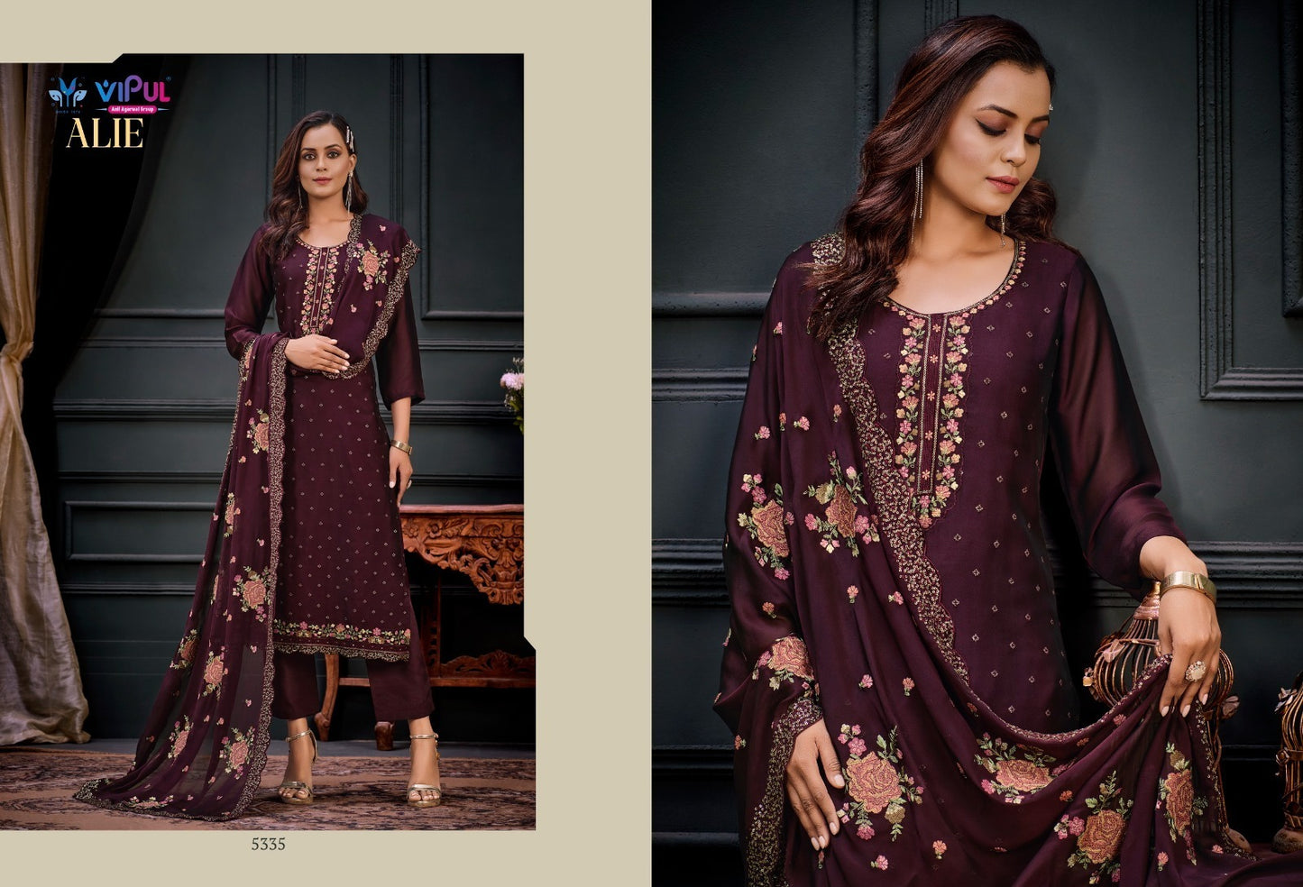 5335 Alie Vipul Unstitched Suits