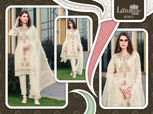 1411 Laxuria Trendz Embroidery Pakistani Readymade Suits
