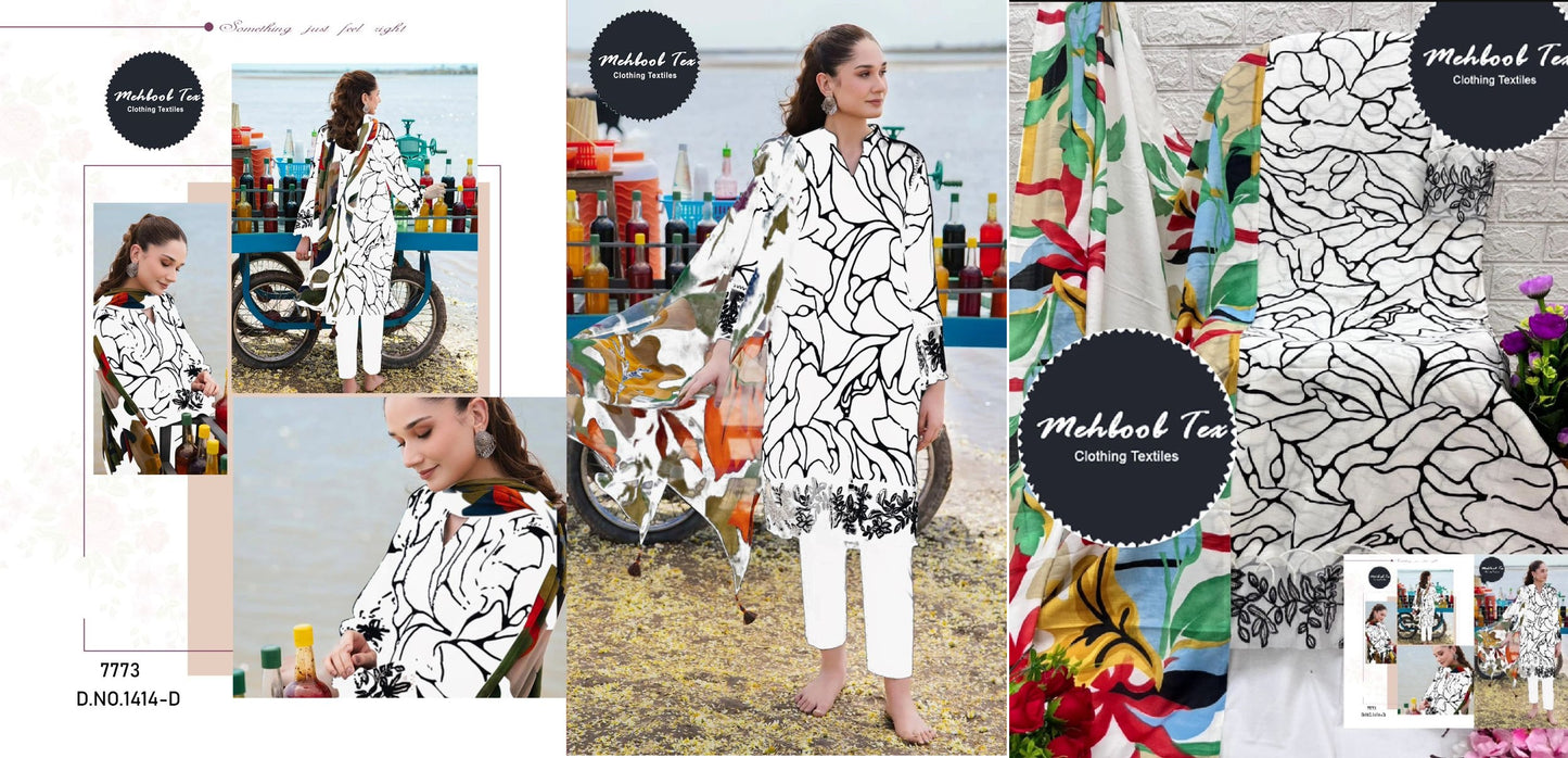 1414D M Basic Mehboob Tex Pakistani Salwar Suits