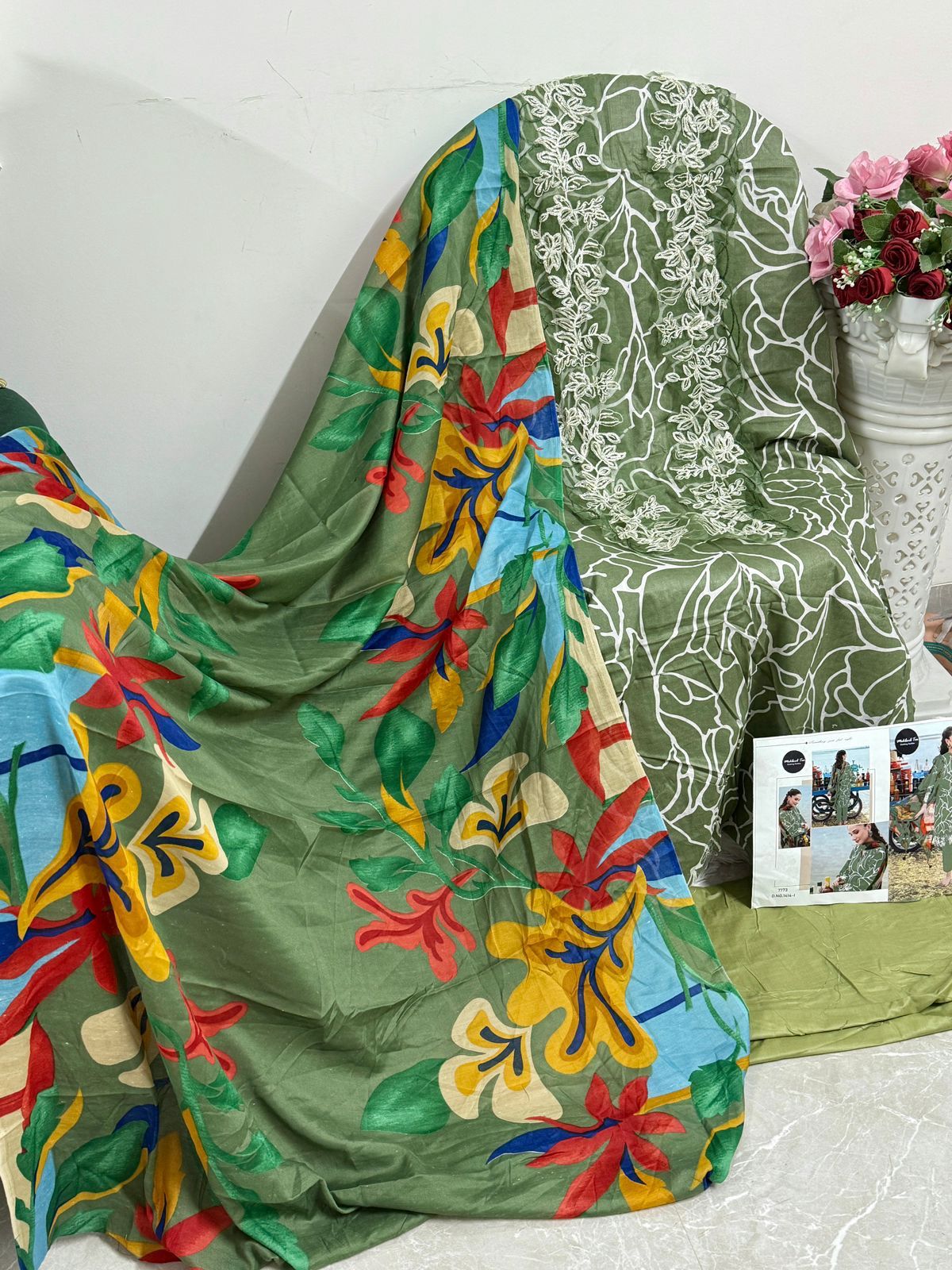 1414I M Basic Mehboob Tex Print Pakistani Patch Suits