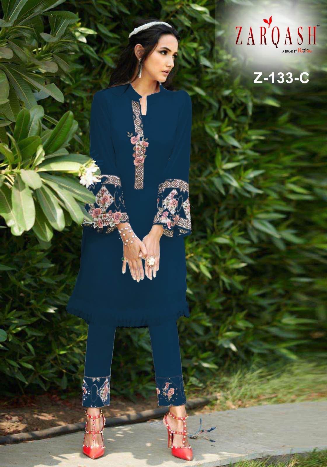 Z-133-C Zarqash Pakistani Readymade Suits