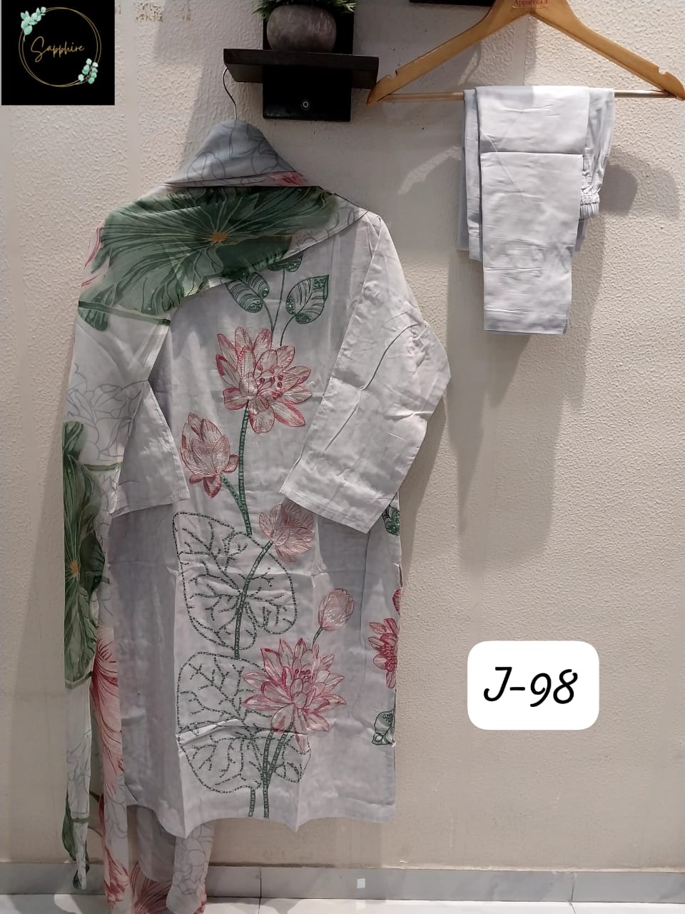 Jazmin Vol 98 Gray Sapphire Pakistani Readymade Suits