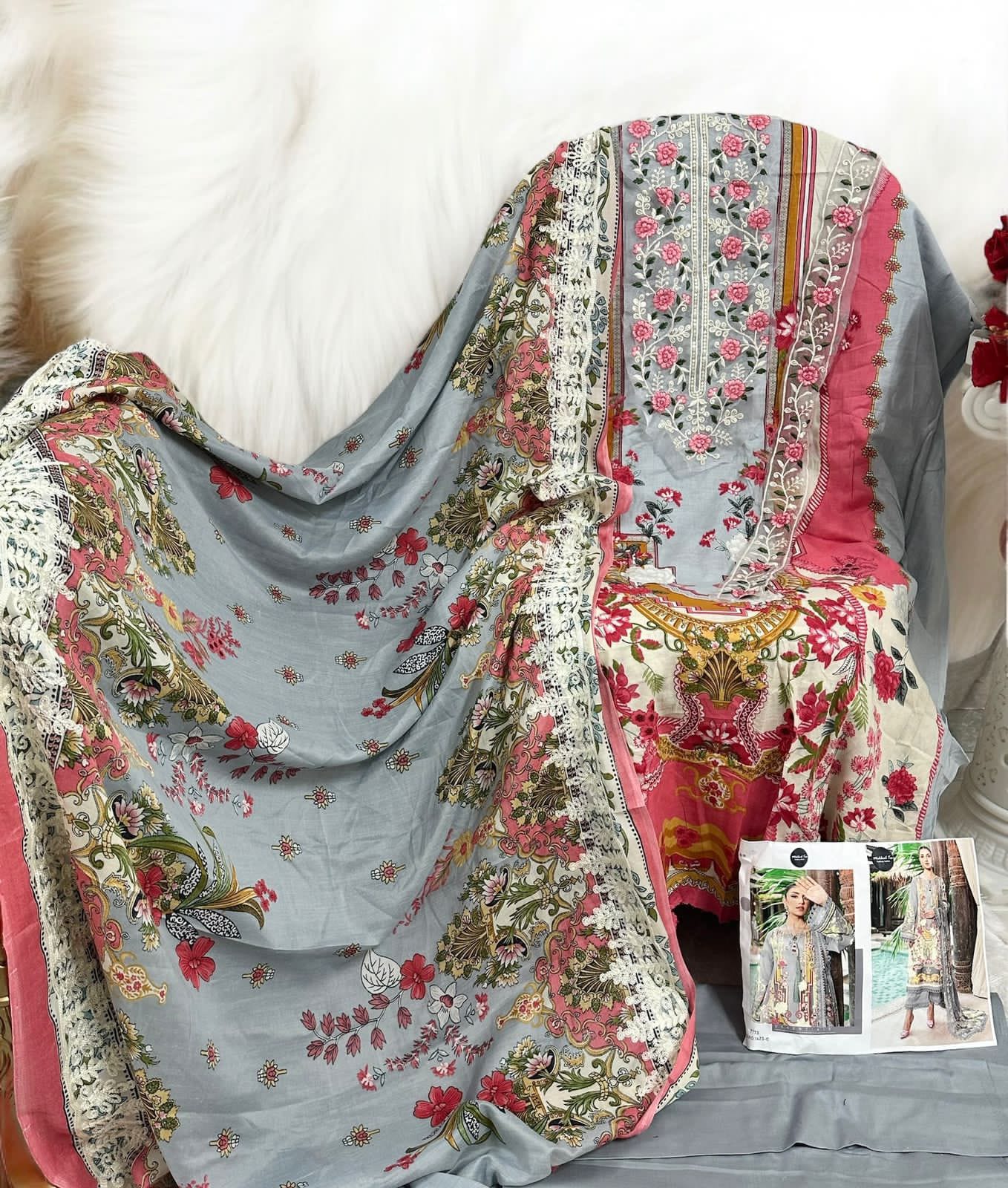 1423C Firdous Neddle Vol 28 Mehboob Tex Patch Work Pakistani Patch Suits