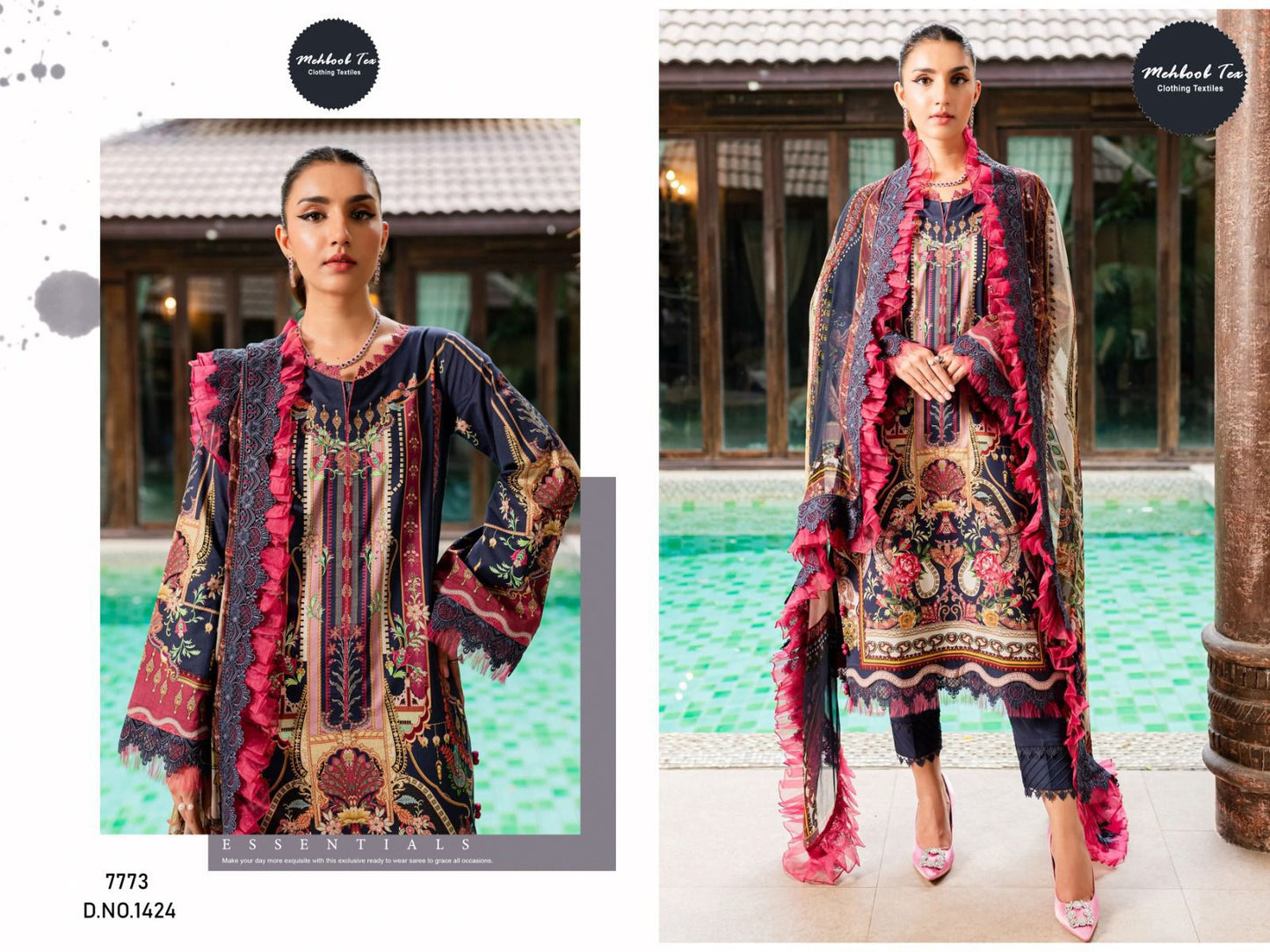 1424 Firdous Neddle Vol 28 Mehboob Tex Patch Work Pakistani Patch Suits
