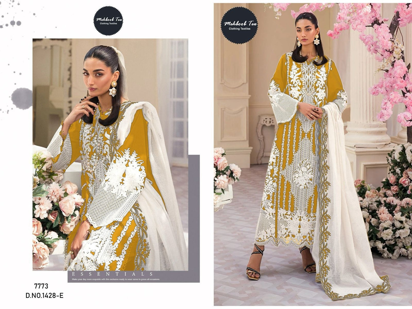 1428-E Mehboob Tex Embroidered Pakistani Salwar Suits