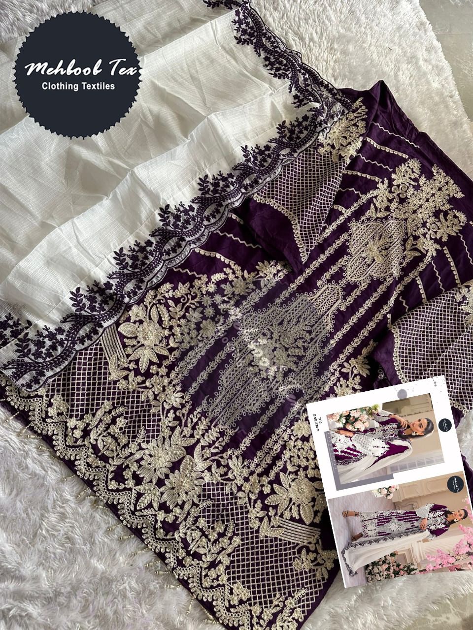 1428-K Mehboob Tex Moti Work Pakistani Salwar Suits