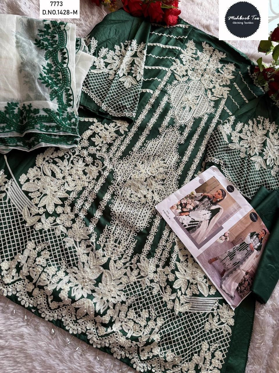 1428-M Mehboob Tex Embroidery Pakistani Salwar Suits
