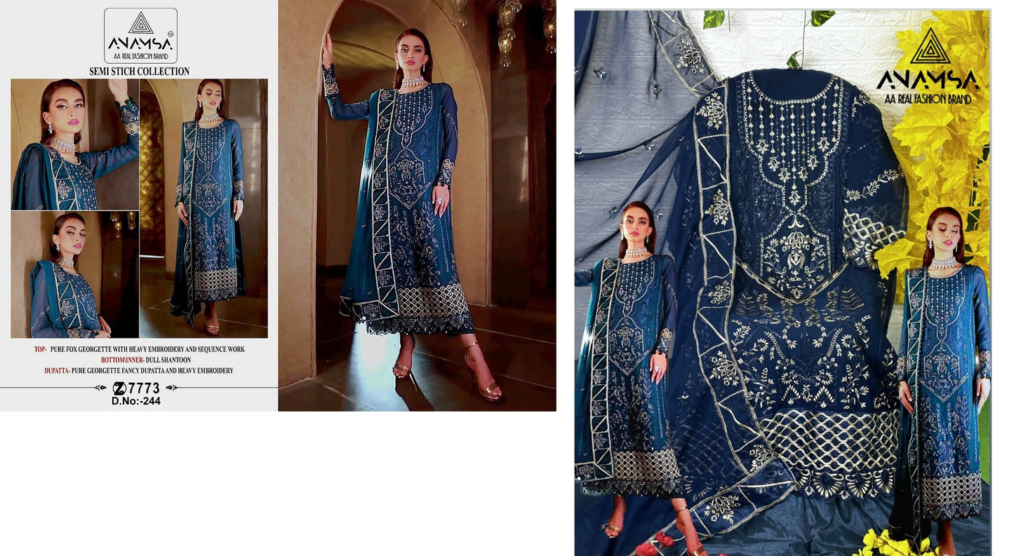 244 Anamsa Pakistani Salwar Suits