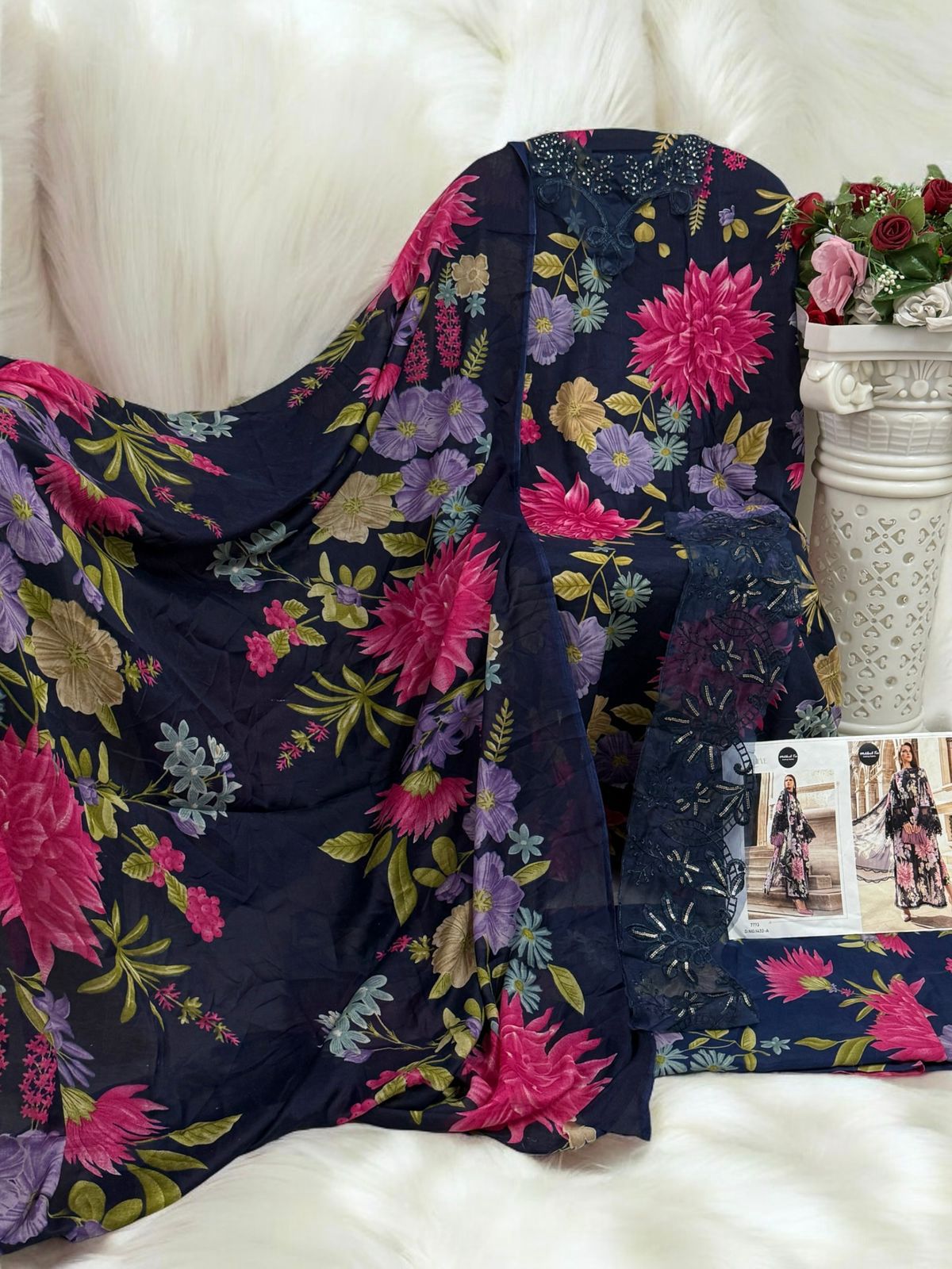 1433 Mehboob Tex Embroidery Pakistani Patch Suits