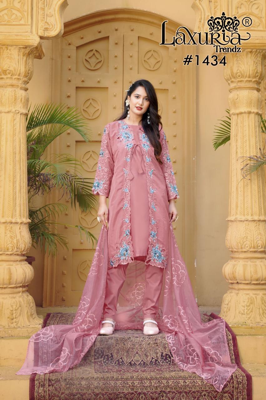 1434 Laxuria Trendz Embroidery Pakistani Readymade Suits