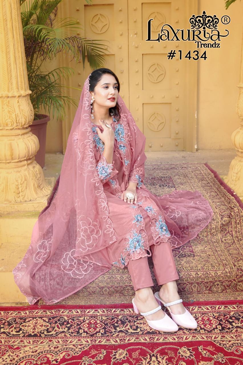 1434 Laxuria Trendz Embroidery Pakistani Readymade Suits