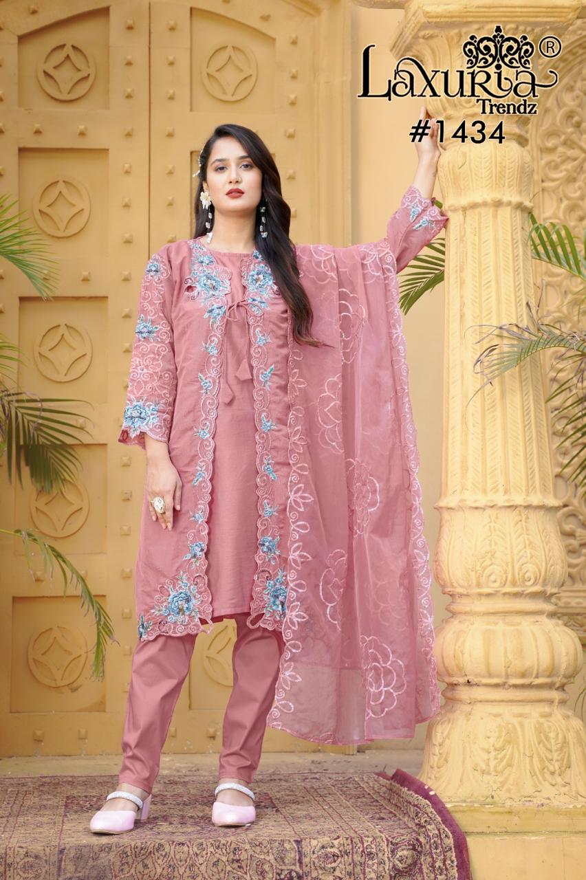1434 Laxuria Trendz Embroidery Pakistani Readymade Suits