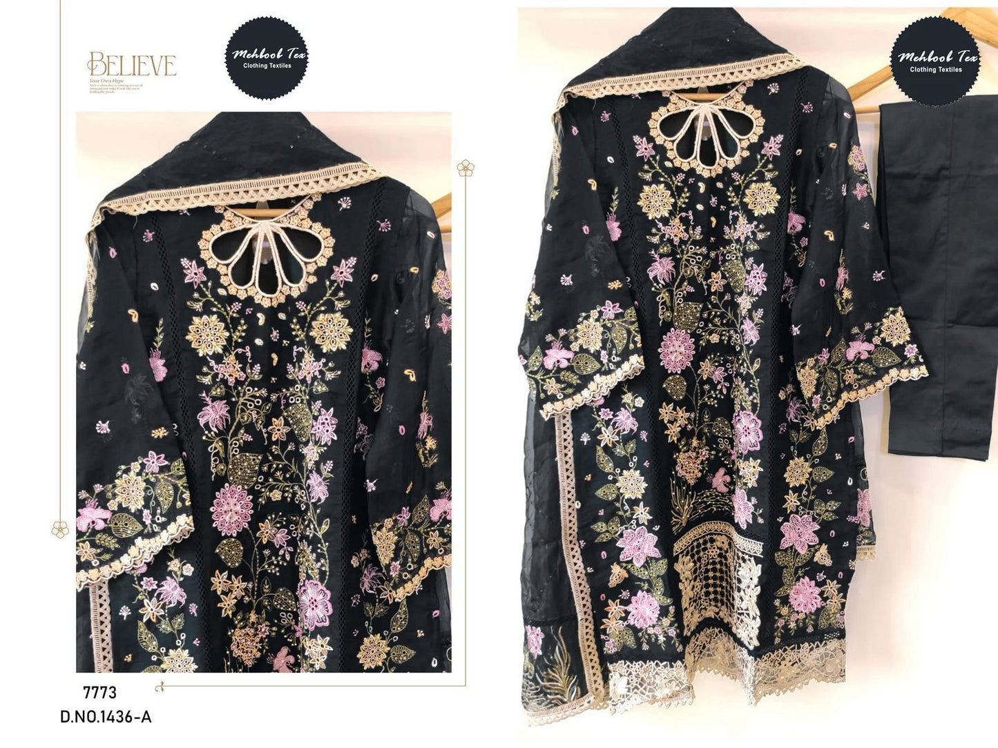 1436-A Mehboob Tex Embroidery Pakistani Salwar Suits